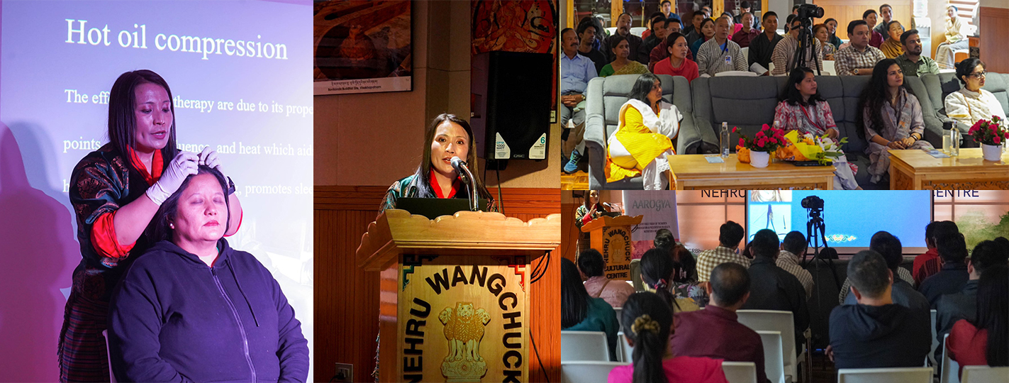  #AAROGYA series continues at NWCC, Thimphu with focus on "Relevance of Traditional Medicine". 

Dr. Karma Ugyen, National Traditional Medicine Hospital, Thimphu shared insights on traditional medicine and its importance in maintaining holistic wellness.