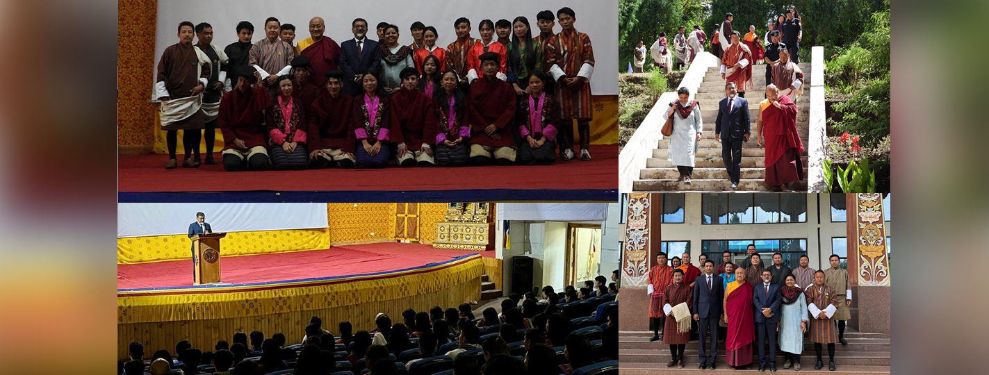  Amb 
@SudhakarDalela
 addressed on the theme “India-Bhutan: Enduring Partnership for a brighter future” at the College of Language and Culture Studies, Trongsa and had an engaging interaction with the vibrant student community and faculty members. 