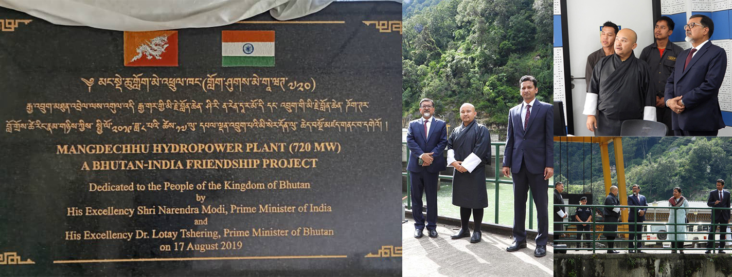  Amb 
@SudhakarDalela
 visited 720 MW Mangdecchu Hydropower Plant, jointly developed by and commissioned in 2019. Excellent interaction with officials of Druk Green Power Corporation (DGPC) on energy partnership.