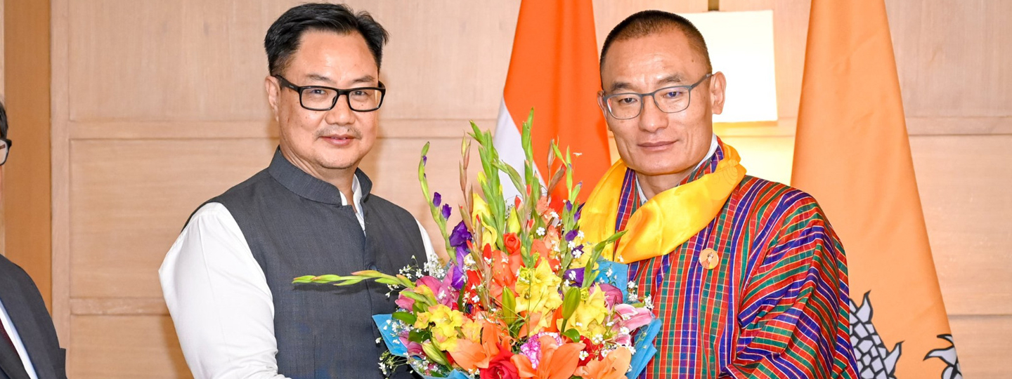  Shri Kiren Rijiju, Minister of Parliamentary Affairs and Minister of Minority Affairs called on PM of Bhutan Dasho Tshering Tobgay at New Delhi. (21 February 2025)