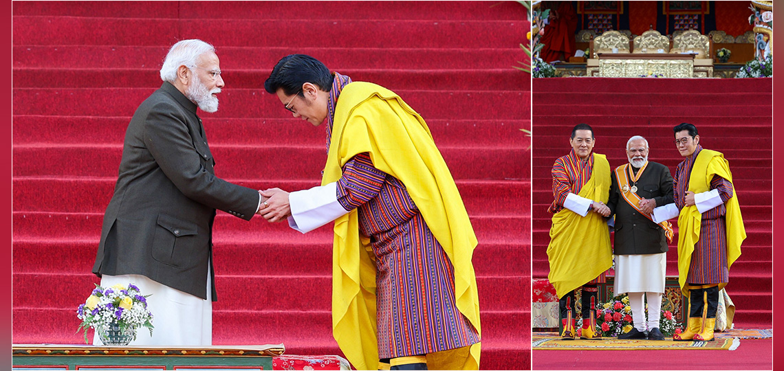  The award was announced in Dec 2021 during Bhutan’s National Day celebrations in recognition of PM Modi’s contribution to strengthening the India-Bhutan ties.