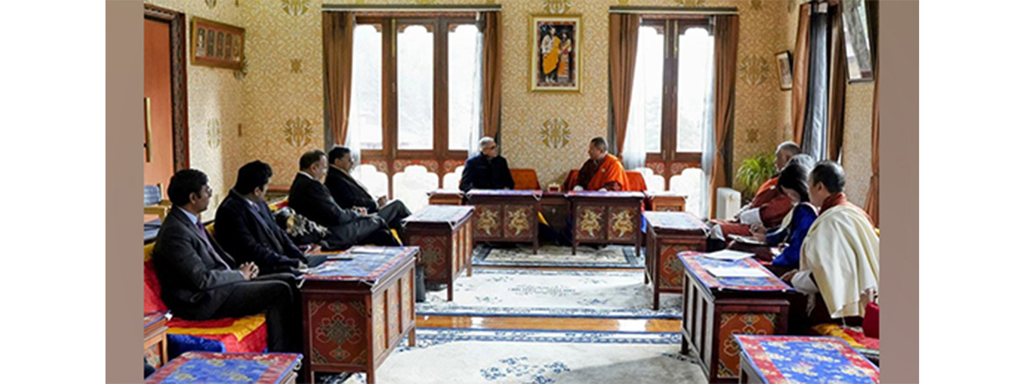  Foreign Secretary Shri Vinay Kwatra called on Minister of Foreign Affairs and External Trade of Bhutan Lyonpo (Dr) Tandi Dorji
