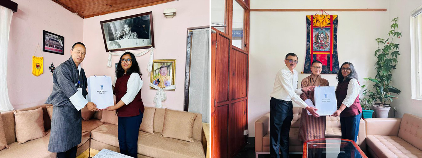  As part of efforts during Service Fortnight "Seva Pakhwada", the Embassy presented a set of books to educational institutions in Bhutan.