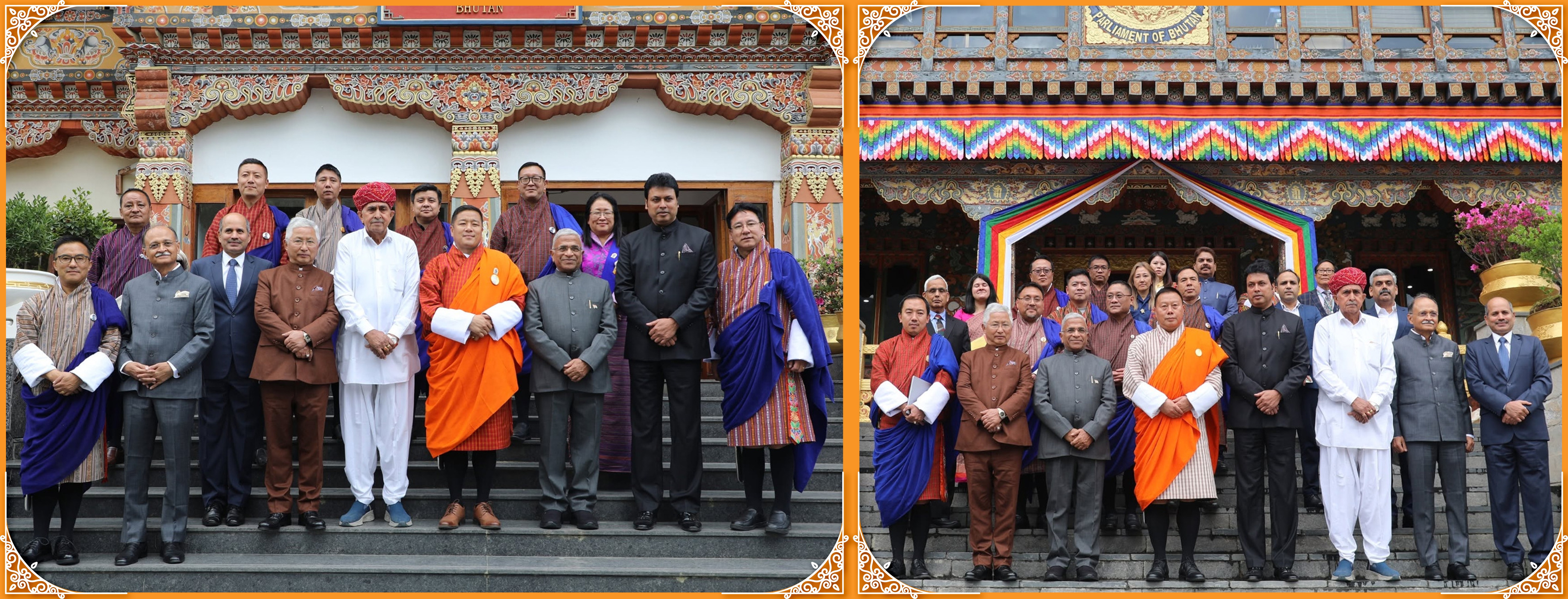  The Indian Parliamentary Delegation led by Shri Harivansh Narayan Singh, Hon'ble Deputy Chairman, Rajya Sabha met with Lyonpo Lungten Dorji, Speaker, National Assembly and Lyonpo Sangay Dorji, Chairperson, National Council in Thimphu.