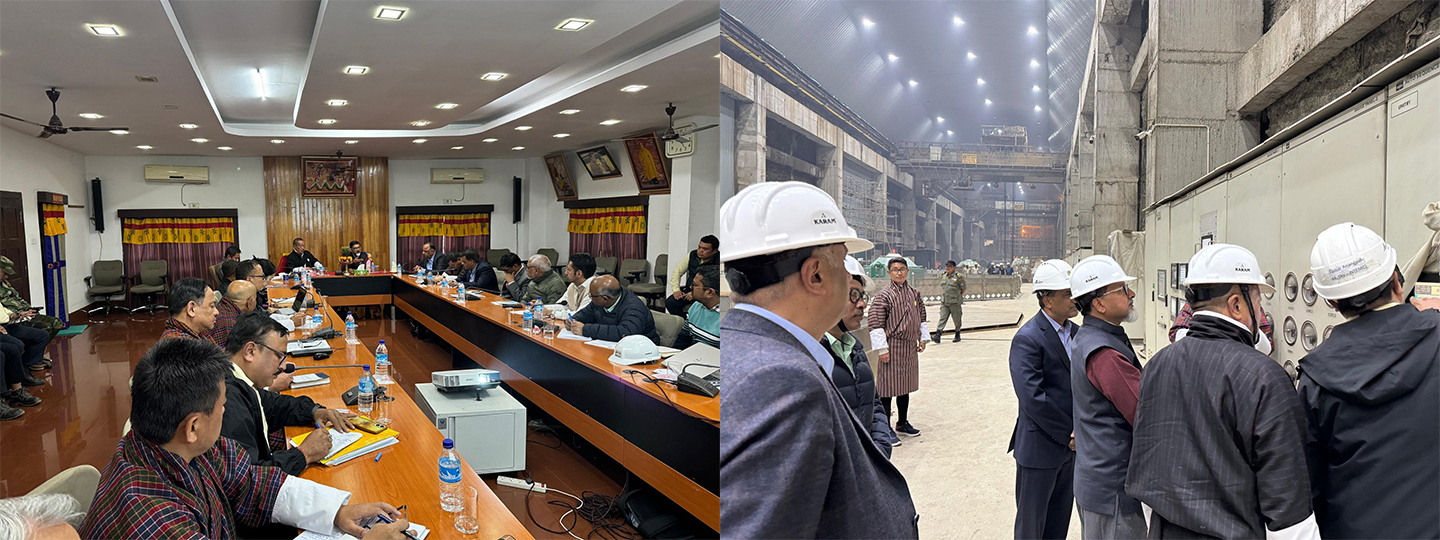  Ambassador @SudhakarDalela joined Hon'ble Lyonpo Gem Tshering, Minister MoENR and visited 1020 MW Punatsangchhu-II project site. Together, they both reviewed the progress of works in the powerhouse 