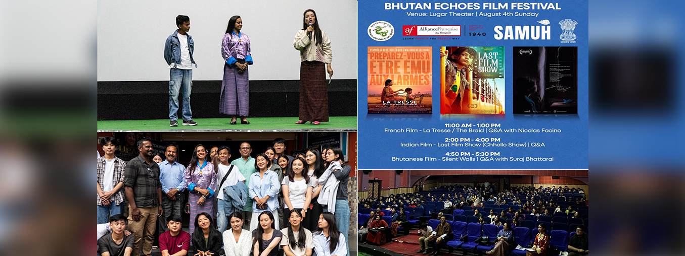  As part of 
@BhutanEchoes
 Film Festival, a pleasure to screen “The Chhello Show”, directed by Pan Nalin, which was India’s entry to Oscars in 2023. 
Delighted to host actors - Bhavin Nangesh & Richa Meena for the screening, who had an engaging Q & A session with Bhutanese audience