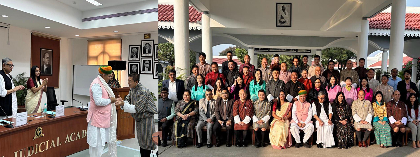  Minister of Law & Justice of India 
@arjunrammeghwal addressed participants on India-Bhutan judicial cooperation.