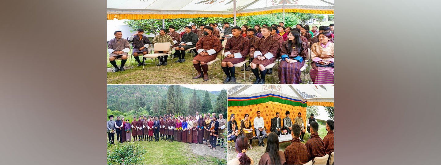 Amb @SudhakarDalela interacted with Bhutanese students selected under Government of India Scholarship Scheme-2024 for pursuing medicine, engg, ICT, nursing degrees in India. We wish them every success in their pursuit of academic excellence & a memorable stay in India. Tashi Delek!