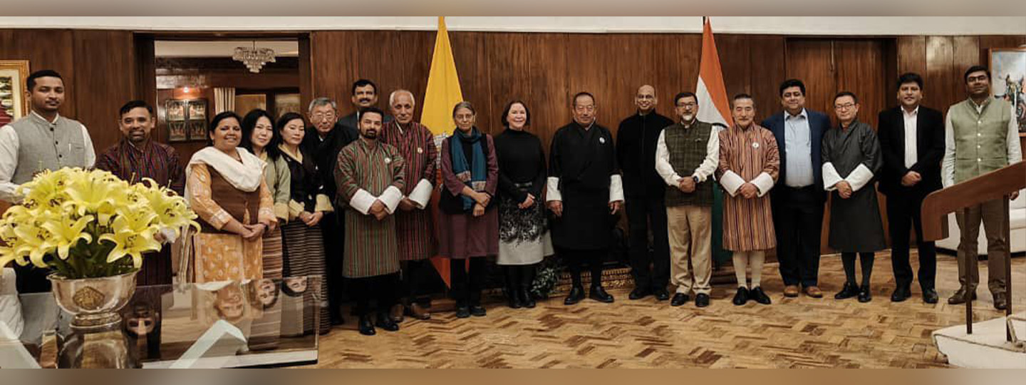  Amb @SudhakarDalela hosted a delegation from Int’l Solar Alliance led by DG Dr. Ajay Mathur; a productive exchange on ISA’s programs for scaling up solar energy solutions. As members of @isolaralliance, Bhutan India committed to expanding #cleanenergy partnership, including solar energy.