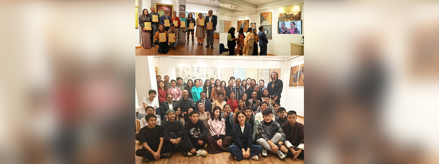  Amb Sudhakar Dalela joined the Board of VAST Bhutan for the opening of the ‘Strokes of Happiness’ exhibition at VAST Bhutan. (31 July 2025)