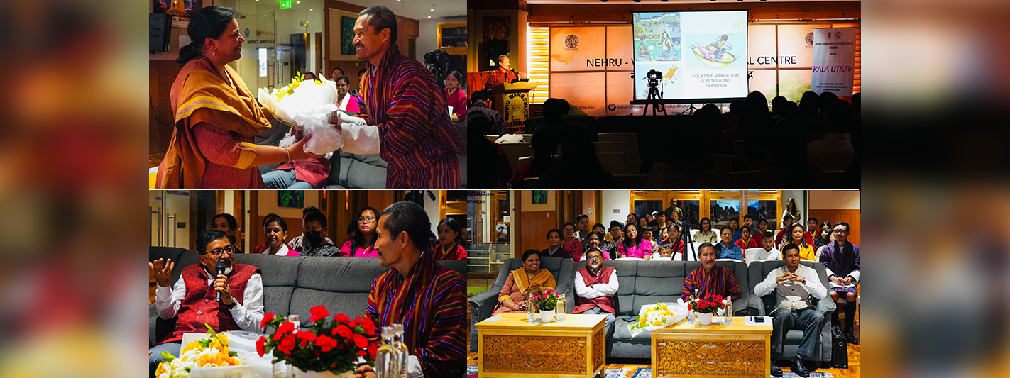  NWCC, Thimphu hosted a session in the #KalautsavSeries on ‘Storytelling tradition of Bhutan’ by Dr. Tandin Dorji. Guests enjoyed an engaging dive into the rich cultural heritage of BT @iccr_hq @SudhakarDalela @MEAIndia @IndianDiplomacy