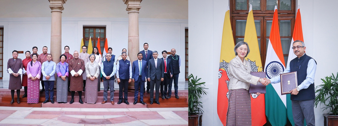  The Fourth India–Bhutan Development Cooperation Talks under Bhutan’s 13th Five-Year Plan were co-chaired by the Foreign Secretary of Bhutan, Aum Pema Choden, and India’s Secretary (West), Shri Tanmaya Lal.