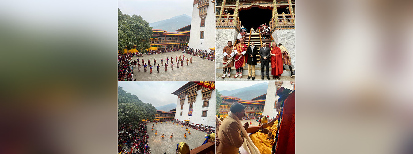  A privilege to witness the auspicious Punakha Tshechu, a remarkable and colourful display of rich cultural traditions of the Punakha region, and to pay respects to His Eminence Dorji Lopen