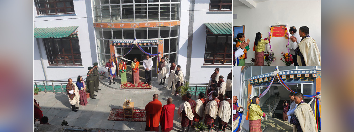  A state-of-the-art Mechanical Lab and academic block at the Jigme Namgyel Engineering College, Dewathang was inaugurated by Hon’ble Sherig Lyonpo Dimple Thapa. 

A India-Bhutan Friendship Project that will support technical research and innovation for Bhutanese students.