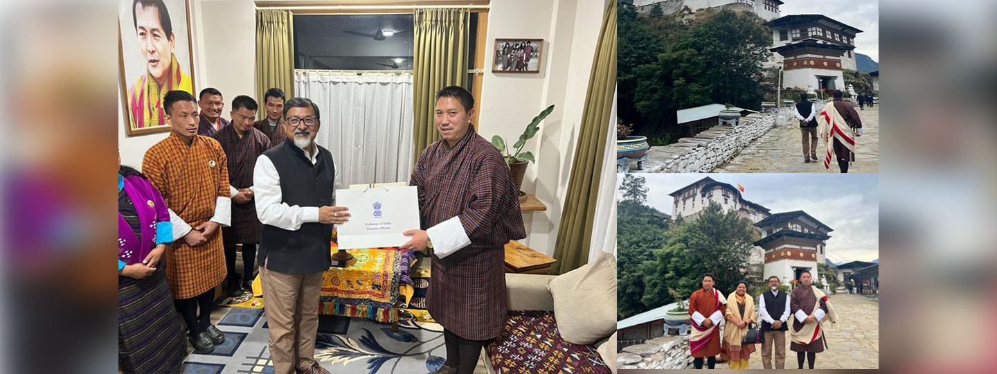  Ambassador 
@SudhakarDalela
 visited the historic Lhuentse Dzong and interacted with Dzongkhag officials. Fruitful discussion on how Bhutan-India friendship projects are impacting lives of local communities, and ways to deepen Bhutan-India partnership.