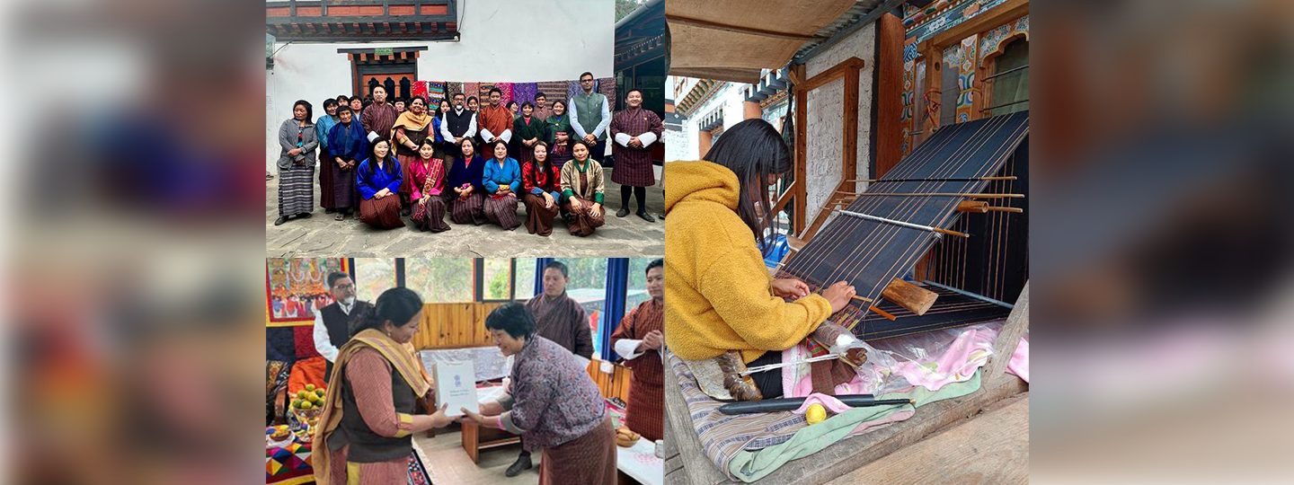  A fascinating visit to Khoma Village in Lhuentse famous for community of Bhutanese weavers engaged in traditional textiles with intricate design traditions - the exquisite Kishuthara. An inspiring community preserving & promoting intricate hand woven textile traditions of Bhutan.