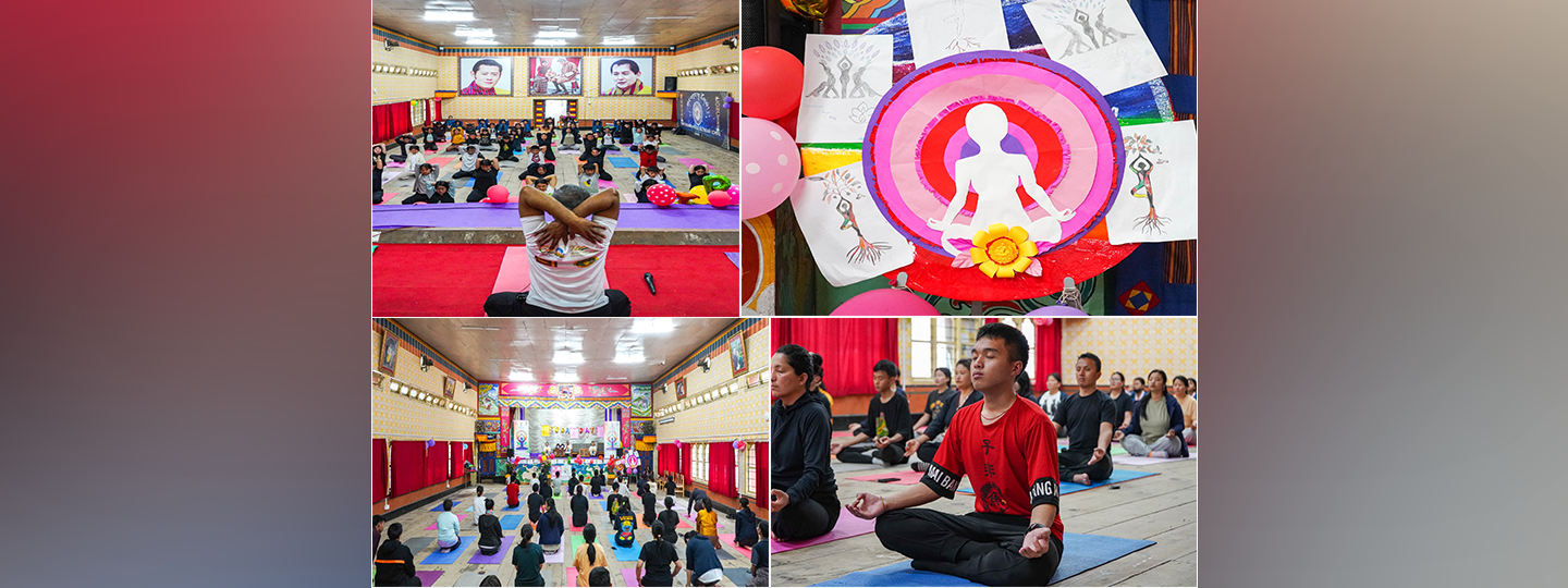  International Day of Yoga in Bhutan The Embassy organized a special yoga session for students and faculty members of the Lungtenzampa Middle Secondary School, Thimphu.  Yoga for Women Empowerment @MEAIndia @IndianDiplomacy @moayush @iccr_hq