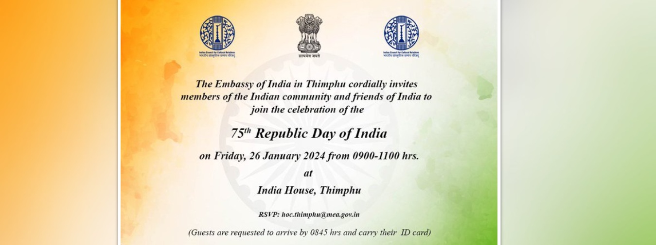  Members of the #Indian community and friends of India are cordially invited to join us in celebrating the 75th Republic Day of India on Friday, January 26, 2024, at 08:45 AM.