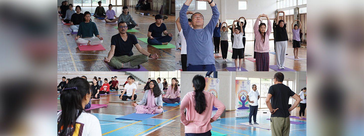  #InternationalYogaDay2024 in Bhutan BT The Embassy organized a special yoga session for faculty & students of the Royal Thimphu College @RTC_Bhutan