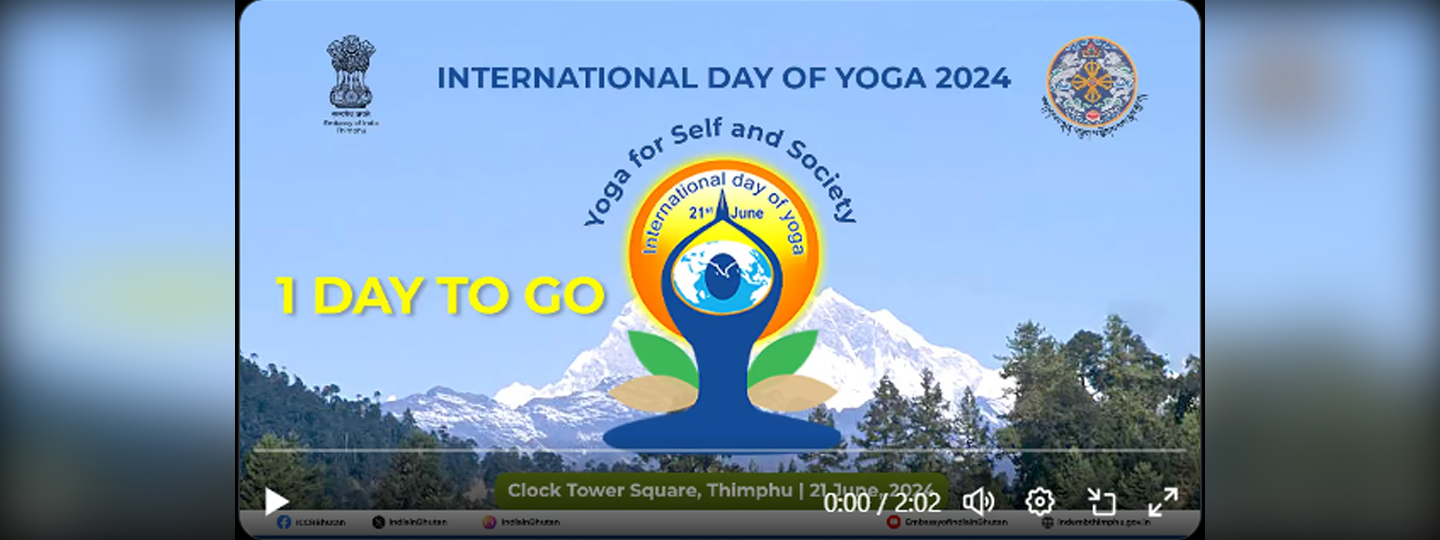   1 day to go! Join us for the #InternationalYogaDay2024 in Bhutan BT on 21st June at Clock Tower Square, Thimphu Glimpses of special yoga sessions organised in the run up to #IDY2024 celebrations