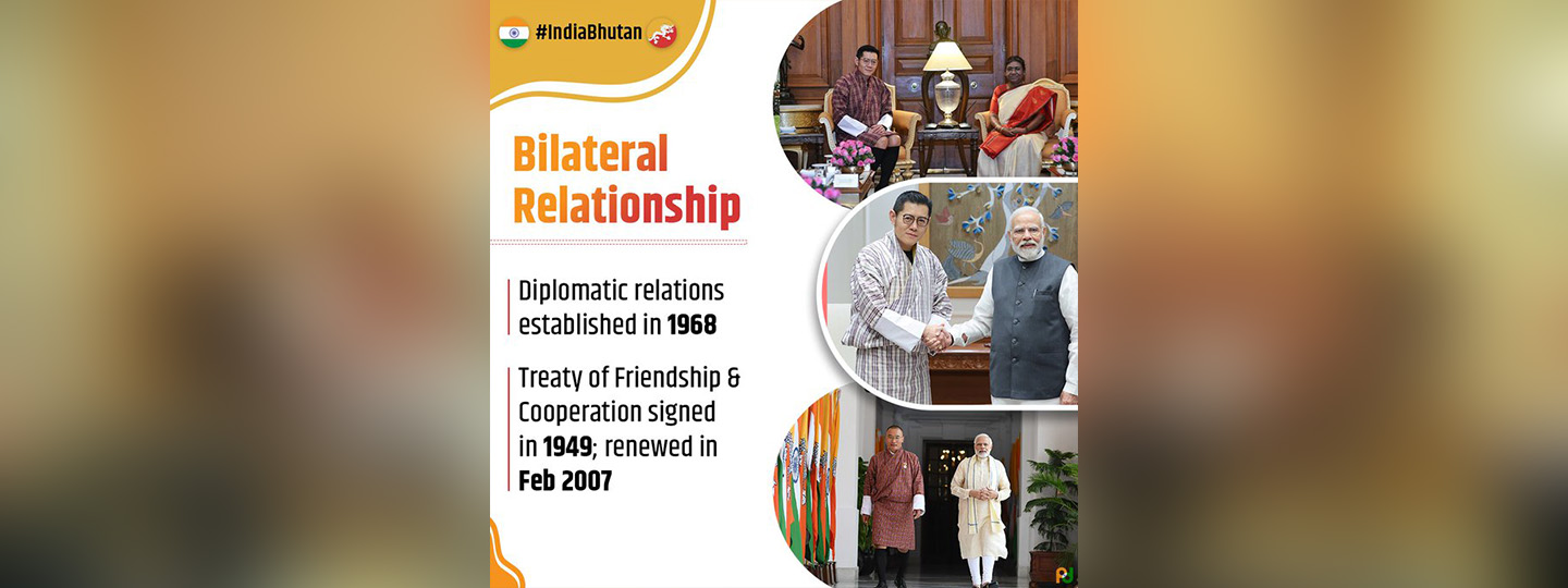  A relationship forged in mutual trust and goodwill.PM @tsheringtobgay of Bhutan is arriving tomorrow on an official visit to India.Here's a brief snapshot of the traditionally unique and close bilateral relations between #IndiaBhutan